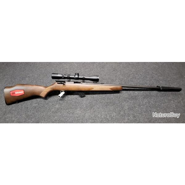 Carabine Stevens 300 Bois 22 LR + silencieux+ lunette 4x32 en Pack