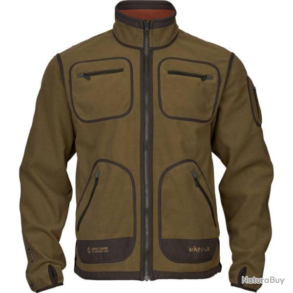 Veste Polaire Kamko Dark olive Arabian spice reversible Harkila