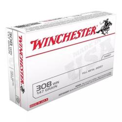 Cartouches 308W FMJ USA 147gr Boite de 20