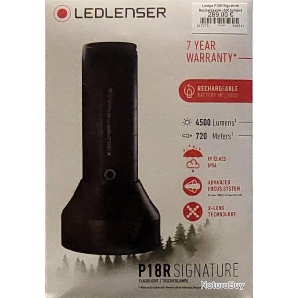 Lampe P18R Signature Rechargeable 4500 lumens en Boite