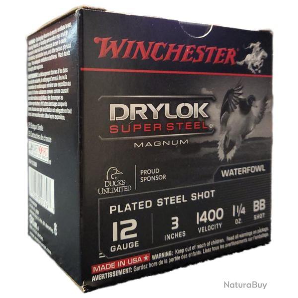 Cartouches Steel Drylok calibre12/76-35g Bte de 25 BB Chevreuil