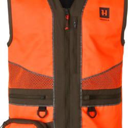 Gilet Wildboar Pro Blaze Waiscoat Orange Blaze/brown Harkila 2XL