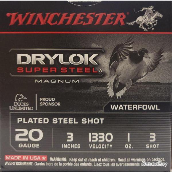Cartouches Steel Drylok calibre 20/76-28g N�3 Bte de 25 Winchester