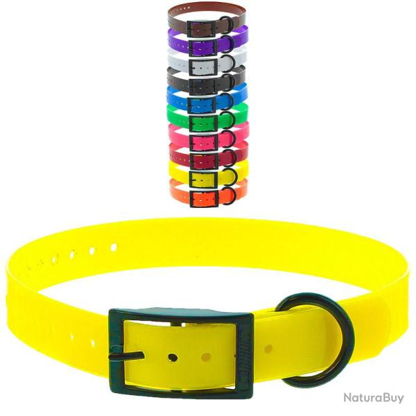 Collier Canihunt Xtreme Polyur�thane 2.5 x 0.25 x 65 cm Boucle Double Jaune