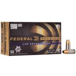 Cartouches 9X19 Federal 147gr HS HP - Bte de 50