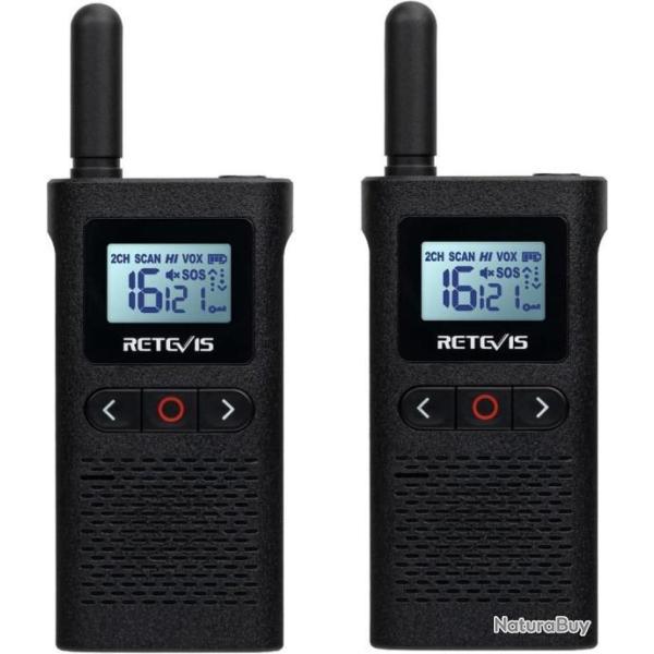 Talkie Walkies 2 Pcs Professionnels PMR446 16 Canaux VOX LCD CTCSS/DCS Batterie 1500mAh