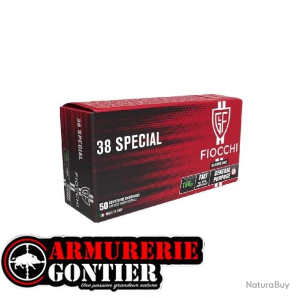 Munitions Fiocchi .38 special FMJ 158 Grains - Bo�te de 50