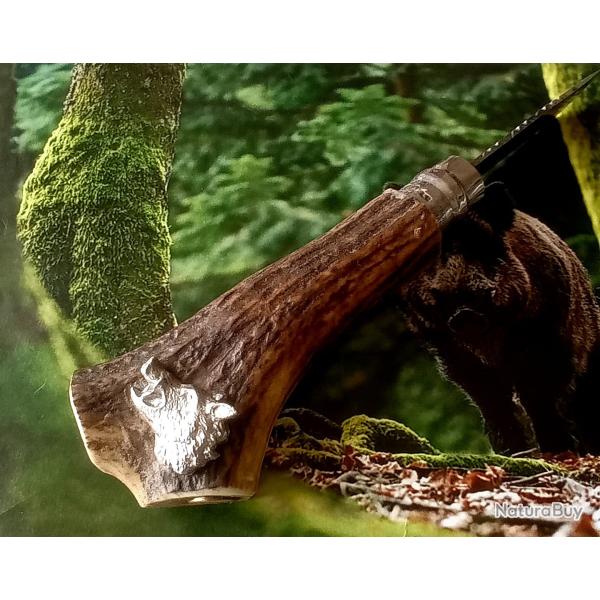 Couteau de poche Opinel 9 bois de cerf