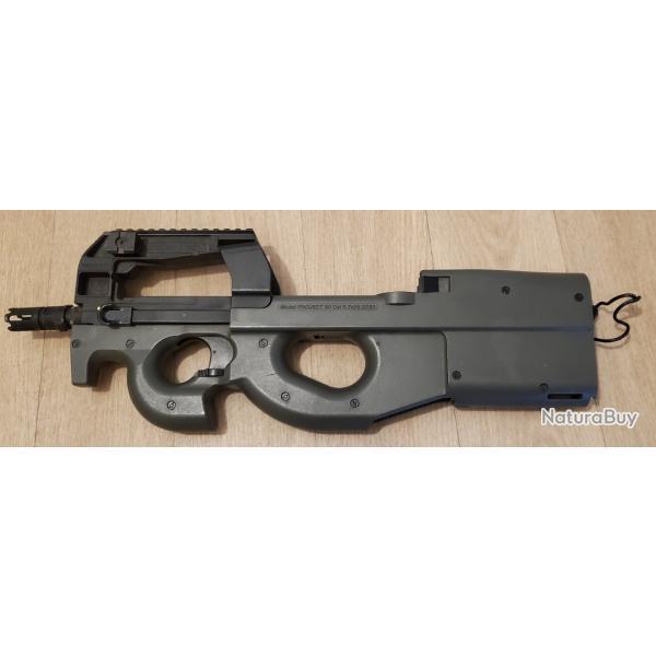 P90 AEG tokyo marui Gris/noir full d'origine + upgrade engrenange + T-dean