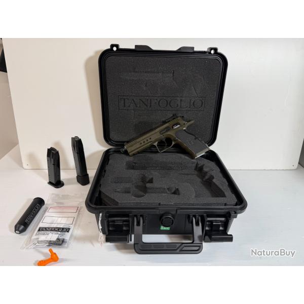 DESTOCKAGE CATEGORIE PISTOLET TANFOGLIO 9X19 TACTICAL PRO GREEN PRO FRAIS DE PORT OFFERT
