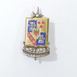 Insigne 37e R.I.D, RGT. R&eacute;giment d'Infanterie Divisionnaire de TURENNE, RID. DRAGO G2470. Matricul&eacute;