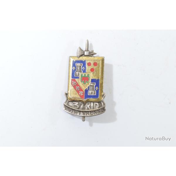 Insigne 37e R.I.D, RGT. R�giment d'Infanterie Divisionnaire de TURENNE, RID. DRAGO G2470. Matricul�