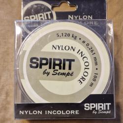 Nylon incolore SPIRIT by SEMPE 5,120kg 0,261mm 100m - HILMAR SUPER DESTOCK !!!