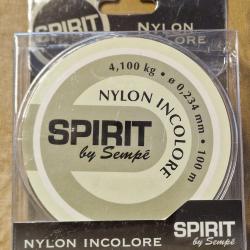 Nylon incolore SPIRIT by SEMPE 4,100kg 0,234mm 100m - HILMAR SUPER DESTOCK !!!