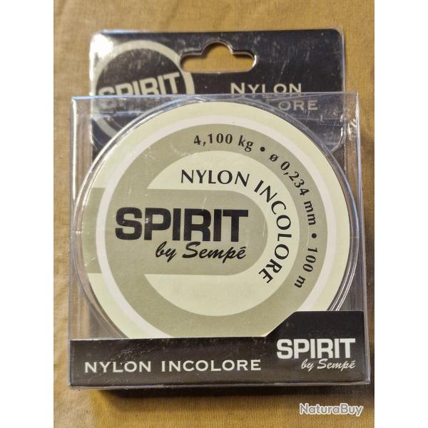Nylon incolore SPIRIT by SEMPE 4,100kg 0,234mm 100m - HILMAR SUPER DESTOCK !!!