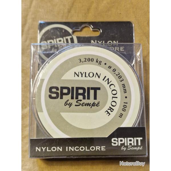 Nylon incolore SPIRIT by SEMPE 3,200kg 0,203mm 100m - HILMAR SUPER DESTOCK !!!