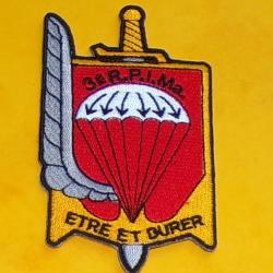 TISSU PATCH :  3&deg; REGIMENT PARACHUTISTES INFANTERIE DE MARINE  , DIAMETRE 10 CM , BON ETAT VOIR PHOT