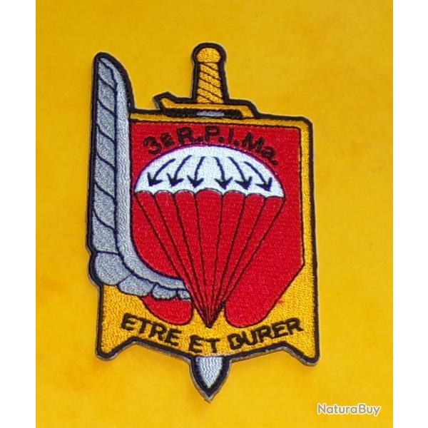 TISSU PATCH :  3� REGIMENT PARACHUTISTES INFANTERIE DE MARINE  , DIAMETRE 10 CM , BON ETAT VOIR PHOT