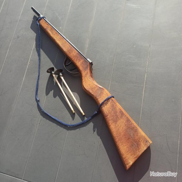 Carabine � fl�chette 2 canons juxtapos�s pour jeu de tir au pigeon avec 2 fl�chettes - fonctionnelle