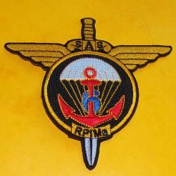 TISSU PATCH :  6&deg; REGIMENT PARACHUTISTES INFANTERIE DE MARINE  , DIAMETRE 10 CM , BON ETAT VOIR PHOT