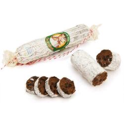 Choco'cisson - Saucisson en chocolat, raisins, pruneaux et Armagnac - Saucisson de 130g