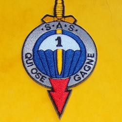 TISSU PATCH :  1&deg; REGIMENT PARACHUTISTES INFANTERIE DE MARINE  , DIAMETRE 10 CM , BON ETAT VOIR PHOT