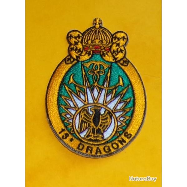 TISSU PATCH :  13� REGIMENT DE DRAGONS PARACHUTISTES   , DIAMETRE 10 CM , BON ETAT VOIR PHOTO . POUR