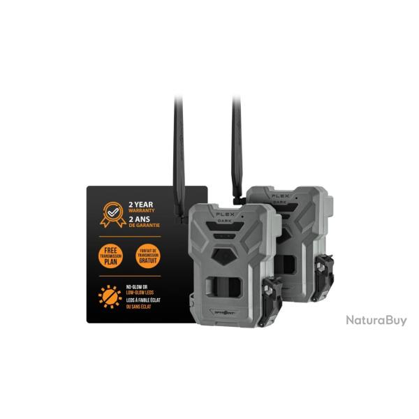 SPYPOINT FLEX-DARK TWIN PACK (Lot de 2) | Photos 40 MP | Vid�os 1080p | LED Invisibles