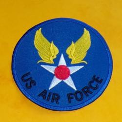 TISSU PATCH : U.S AIR FORCE , ARMEE DE L'AIR DES ETATS UNIS  , DIAMETRE 9 CM , BON ETAT VOIR PHOTO .
