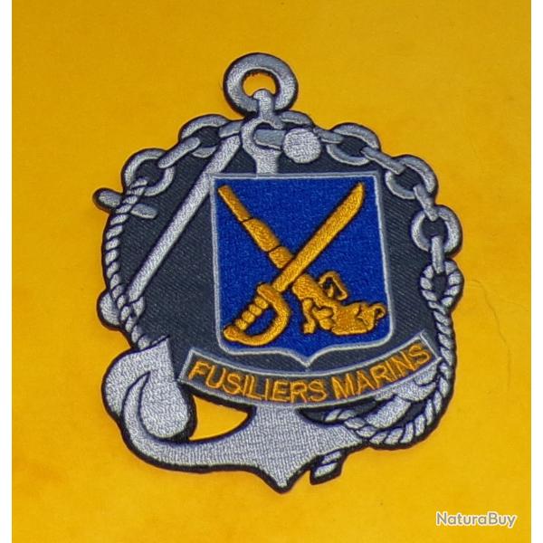 TISSU PATCH : FUSILIERS MARINS , DIAMETRE 9 CM , BON ETAT VOIR PHOTOS . POUR TOUT RENSEIGNEMENT ME C