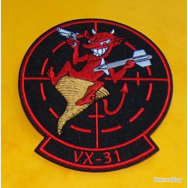 TISSU PATCH : U.S NAVY VX-31 , HAUTEUR  10 CM , BON ETAT VOIR PHOTO . POUR TOUT RENSEIGNEMENT ME CON
