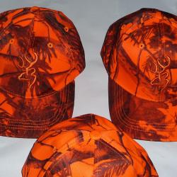 CASQUETTE CAMO ORANGE sigle Browning. Chasse en battue sanglier chevreuil