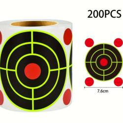 Rouleau de 200 cibles autocollantes jaune r&eacute;active