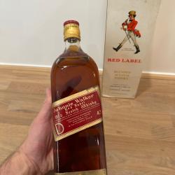 Johnnie Walker Red Label Whisky 1L 43% (p&eacute;riode ~1970 / 1980) bouteille vintage