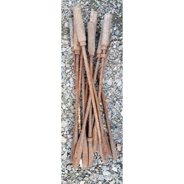 Lot d outils a marquer le cuir et bois