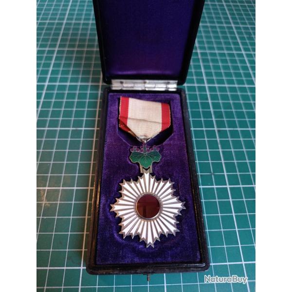 Rare M�daille Japonaise de l'Ordre du Soleil Levant - 5�me Classe - Coffret