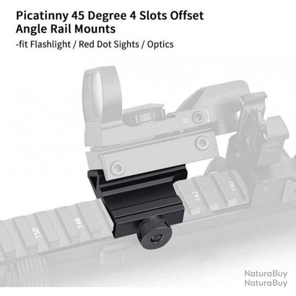 Promo !!!  Adaptateur pour rail picatinny d'angle de 45 degr�s