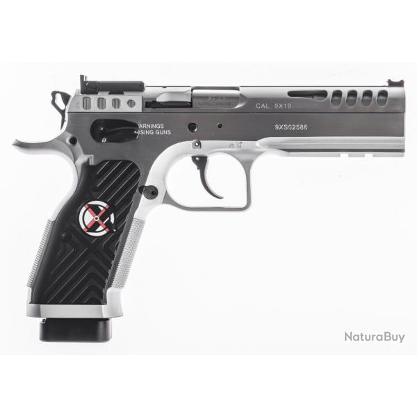 PISTOLET STOCK MASTER XTREME 9X19 CHROME TANFOGLIO