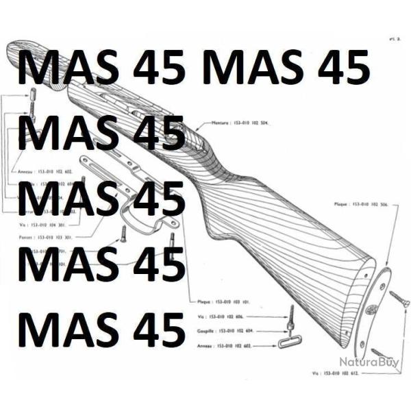4 vues d'�clat� de carabine MAS 45 MAS45 MAUSER 45 (envoi par mail) - VENDU PAR JEPERCUTE (m2763)