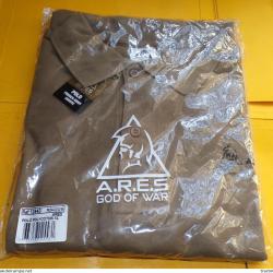 POLO FRENCH ARMY COYOTE , MANCHES COURTES AVEC DRAPEAU FRANCAIS SUR UNE MANCHE ET POCHE SUR L'AUTRE