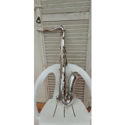 Saxophone t&eacute;nor Dolnet Lef&egrave;vre & Pigis brevet&eacute; SGDG Paris plaqu&eacute; argent
