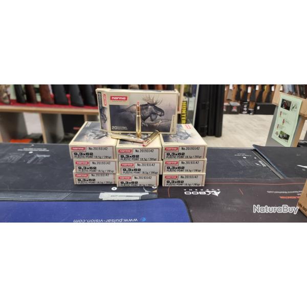 1 bte de 20 balles norma 9.3x62 point plastique ppdc 285gr