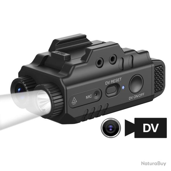 Enregistreur video et Lampe 500 Lumens pour montage sur rail picatinny