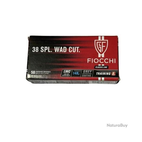 Munitions FIOCCHI cal.38 sp�cial wad cutter 148gr par 50