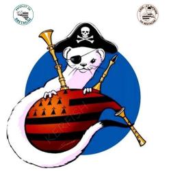 AUTOCOLLANT HERMINE CORSAIRE