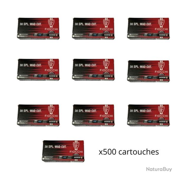 Munitions FIOCCHI cal.38 sp�cial wad cutter 148gr par 500