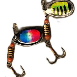 Cuillers tournantes pour truites, perches et autres carnassiers -3.60 gr. 2 pi&egrave;ces