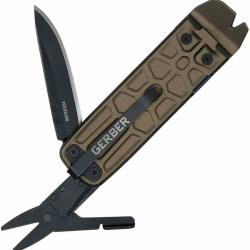 Outil Multifonction Gerber Lockdown Slim Pry Bronze Lame Acier 5Cr15MoV Manche Alu Bronze G1736
