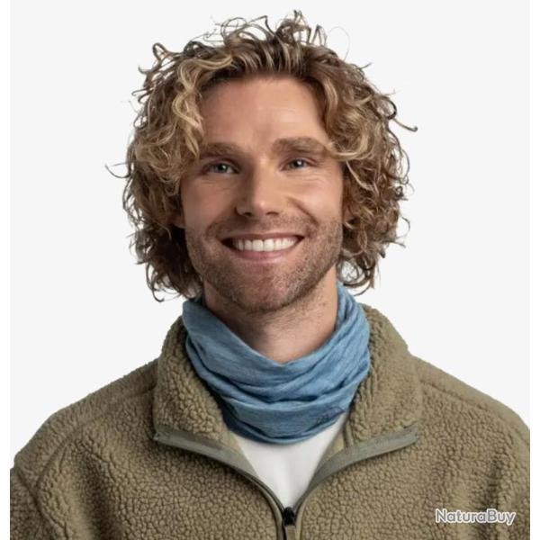 Tour de cou BUFF "Merino Lightweight Solid Lake Blue" 100% laine m�rinos