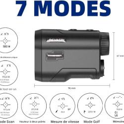 T&eacute;l&eacute;m&egrave;tre Laser 600m Compensation Pente Verrouillage Drapeau *Ench&egrave;re* Chasse Rechargeable